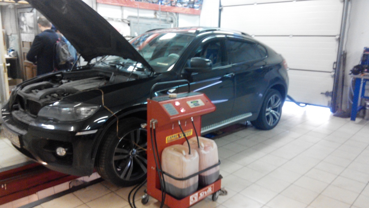 Замена масла в АКПП BMW X6