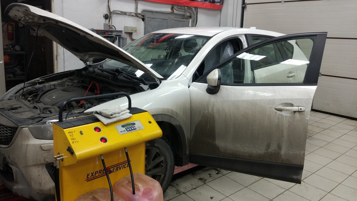 Замена масла в АКПП Mazda CX-5 2014