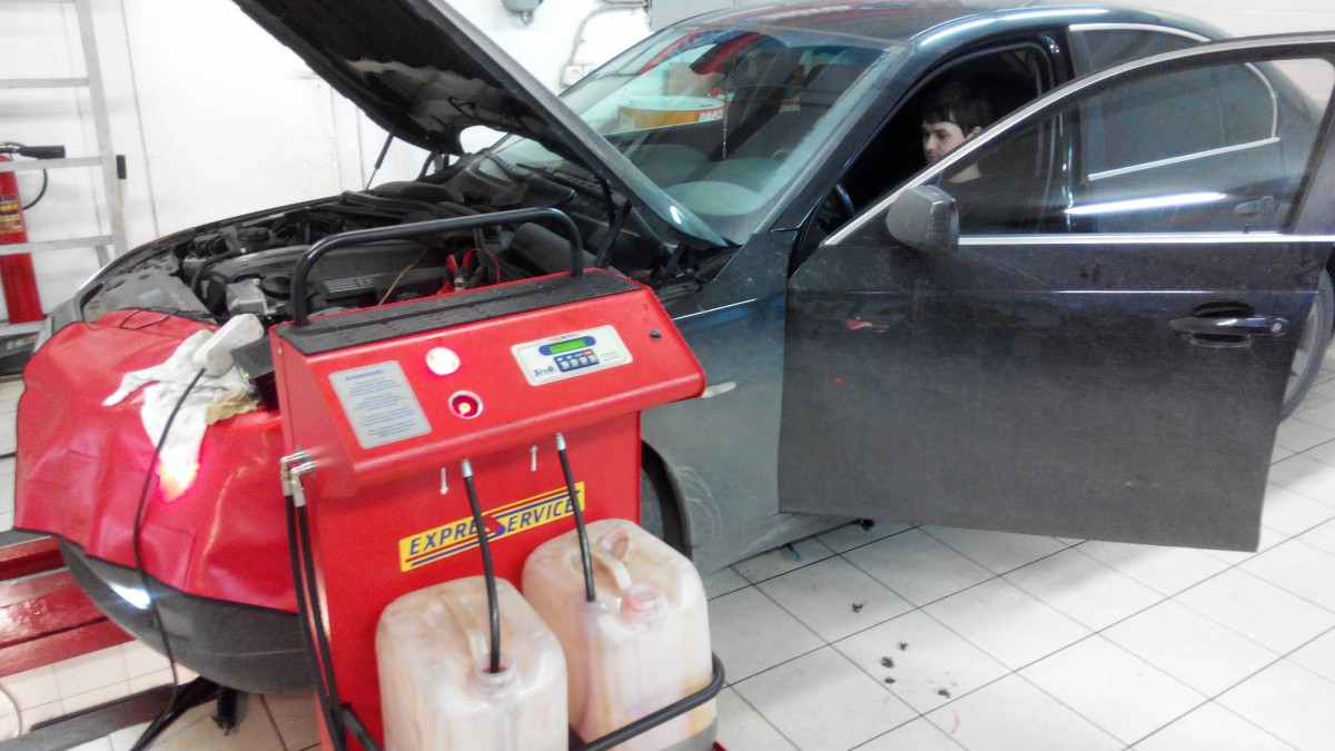 Замена масла в АКПП BMW 525i