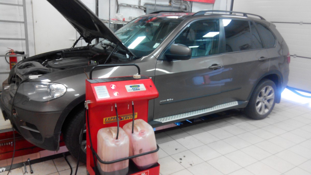 Замена масла в АКПП BMW X5 2012