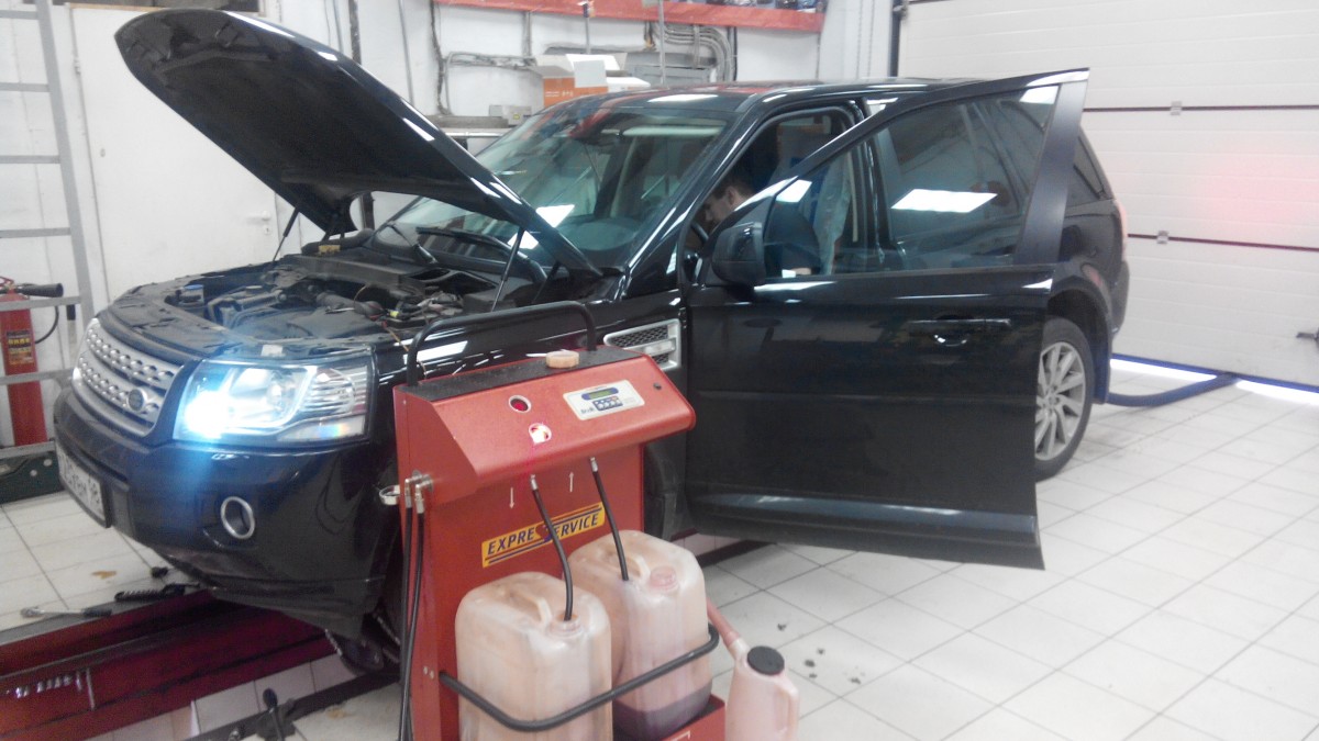 Замена масла в АКПП Land Rover Freelander 2013