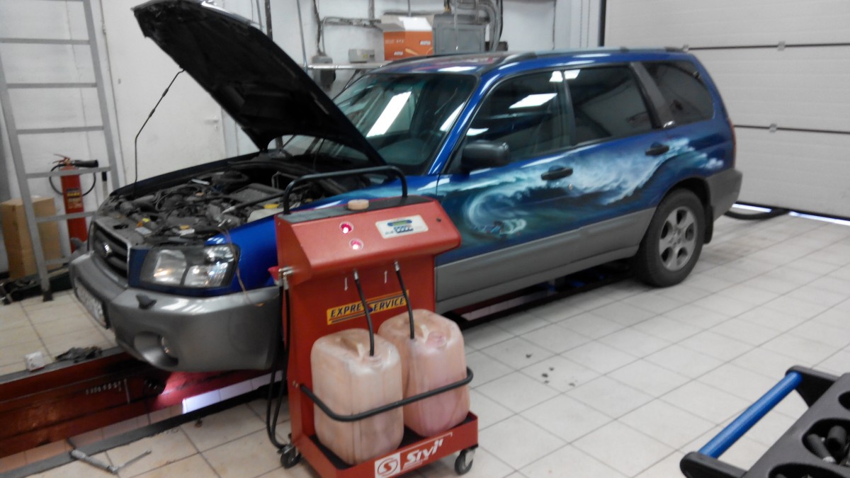 Замена масла в АКПП Subaru Forester