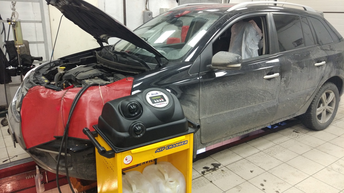 Замена масла в АКПП Renault Koleos 2013