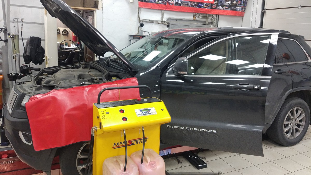 Замена масла в АКПП Jeep Grand Cherokee 2014