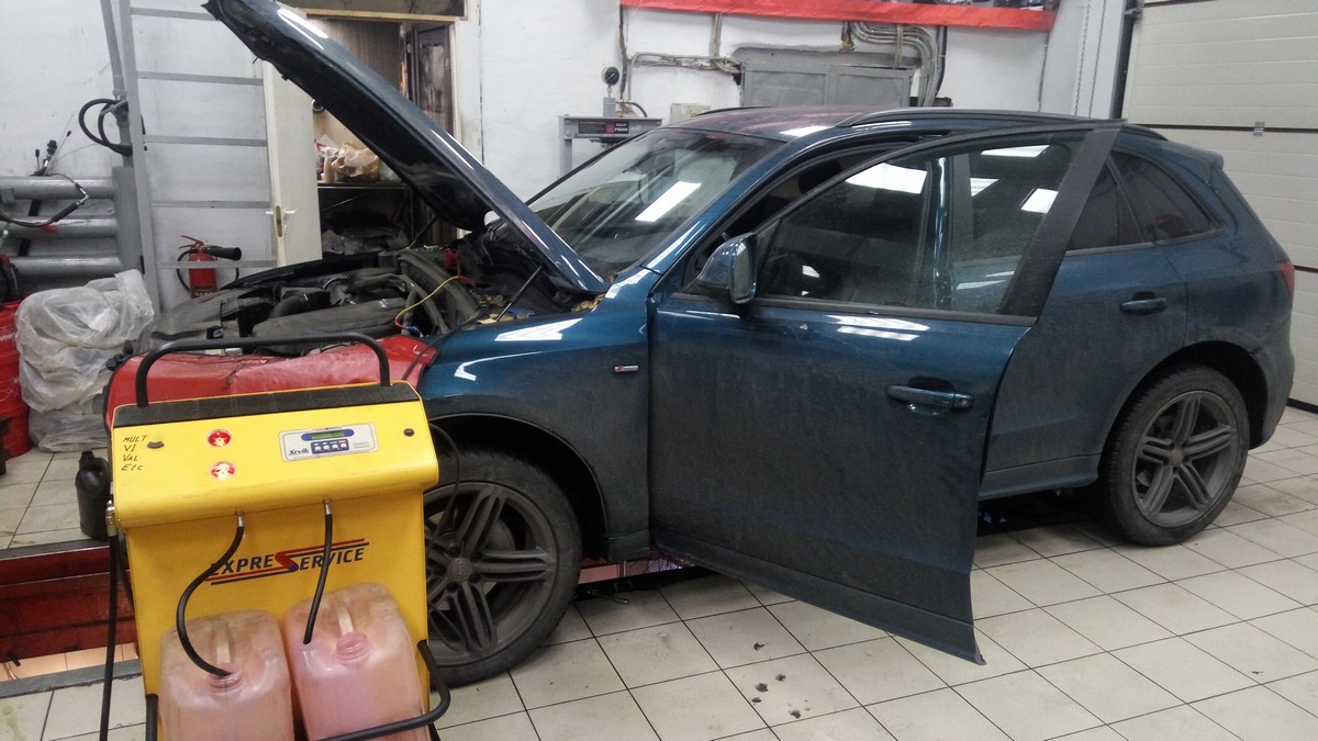 Замена масла в АКПП Audi Q5 2013