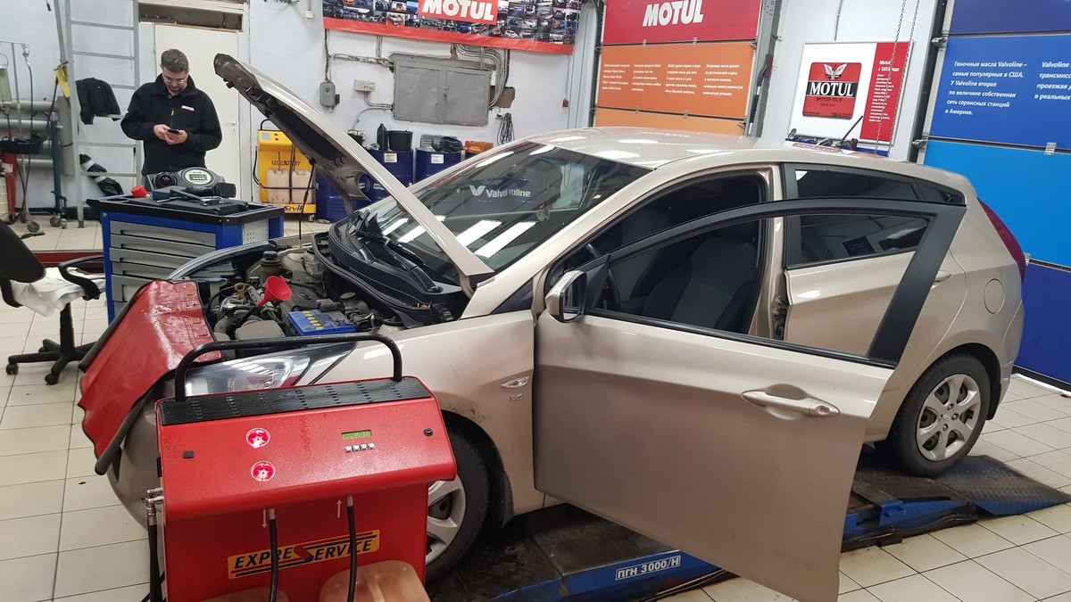 Замена масла в АКПП Hyundai Solaris в Балашихе
